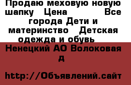 Продаю меховую новую шапку › Цена ­ 1 000 - Все города Дети и материнство » Детская одежда и обувь   . Ненецкий АО,Волоковая д.